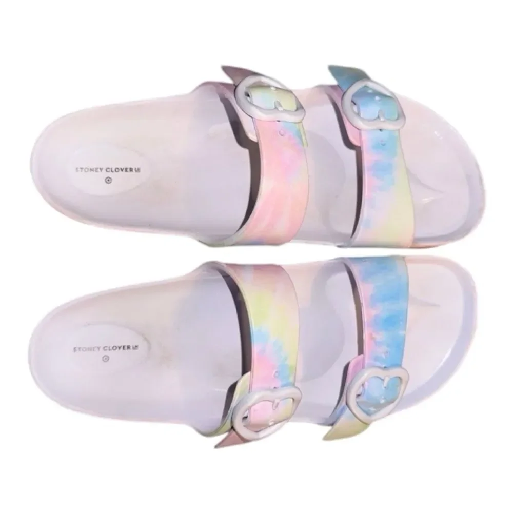 Stoney Clover Lane x Target Rainbow Tie Dye Slide Sandals